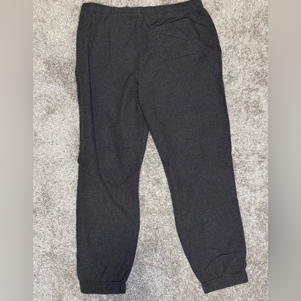 Gap Men’s Flannel Charcoal Grey Drawstring Pajama Joggers Size Medium - Picture 4 of 4